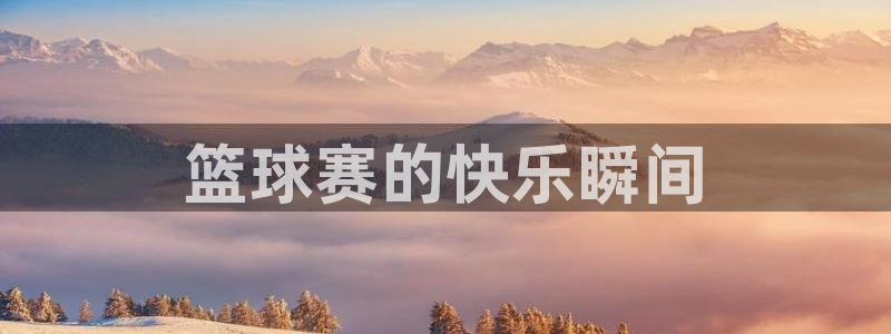 意昂平台app官方下载：篮球赛的快乐瞬间